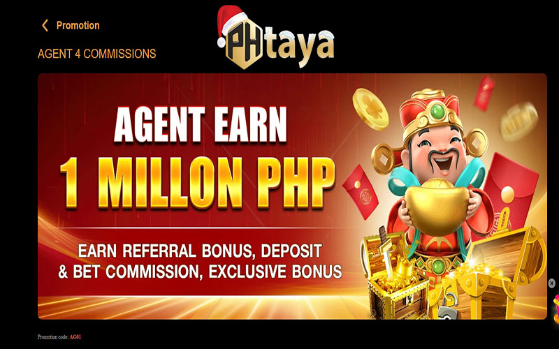 Big bonus when joining the agent group earn 1 million PHP immediately - Phtaya promotion