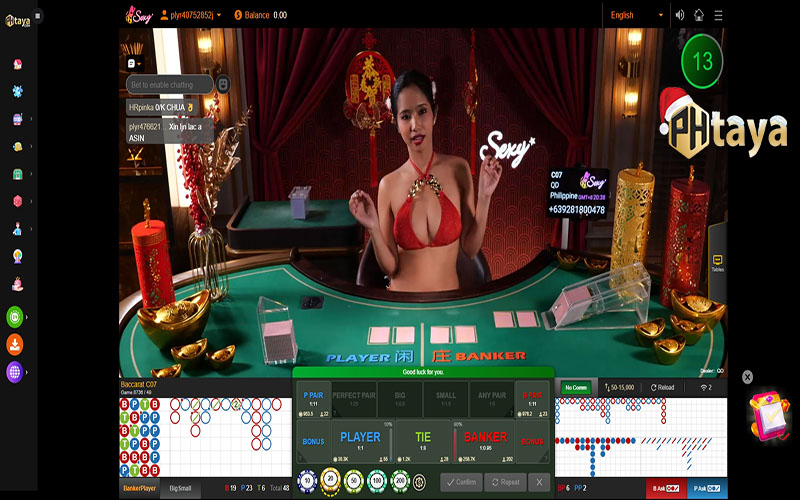 Live casino Baccarat online lobby - sexy with beautiful girls