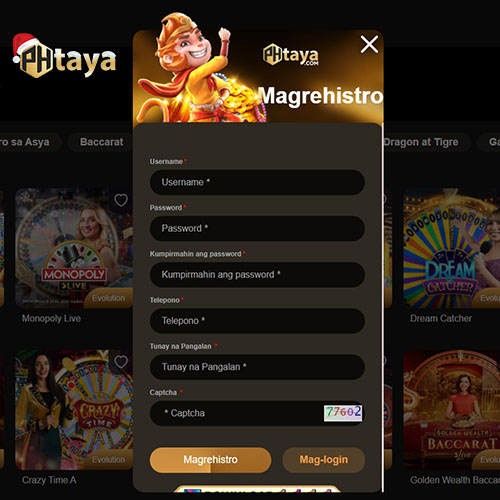 Register for PHTAYA - create a playing account quickly